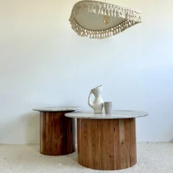 Abat-jour en coton naturel pour suspension