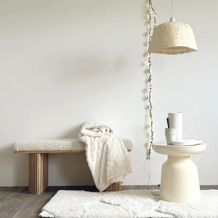Abat-jour suspension en papier mâché naturel D41