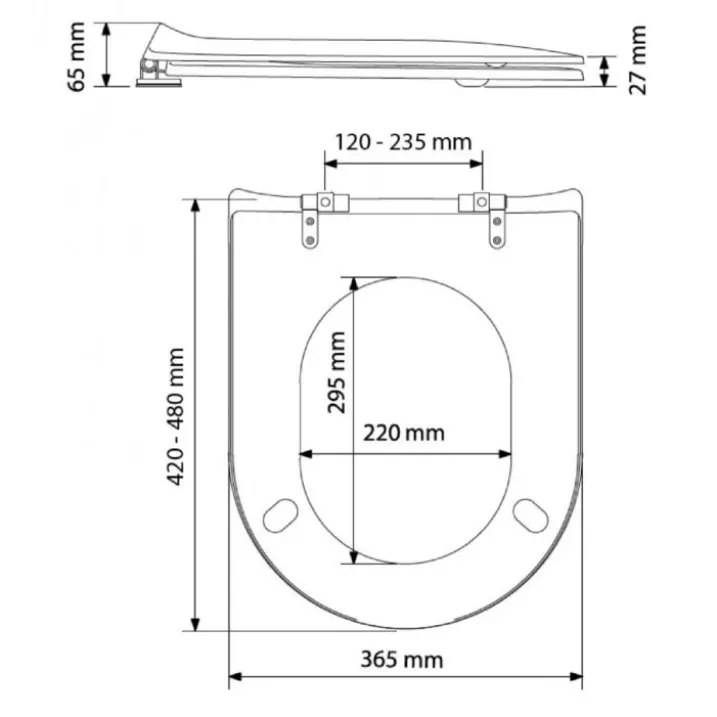 Abattant double OLFA déclipsable style Feng-Shui