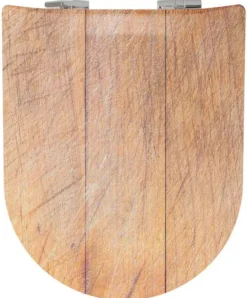 Abattant Double OLFA Déclipsable "Bois Brut"