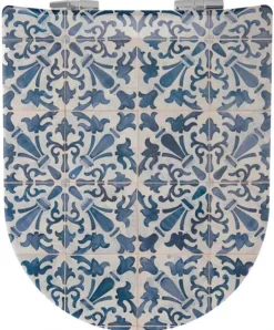 Abattant Double OLFA Déclipsable Motif "Azulejos "