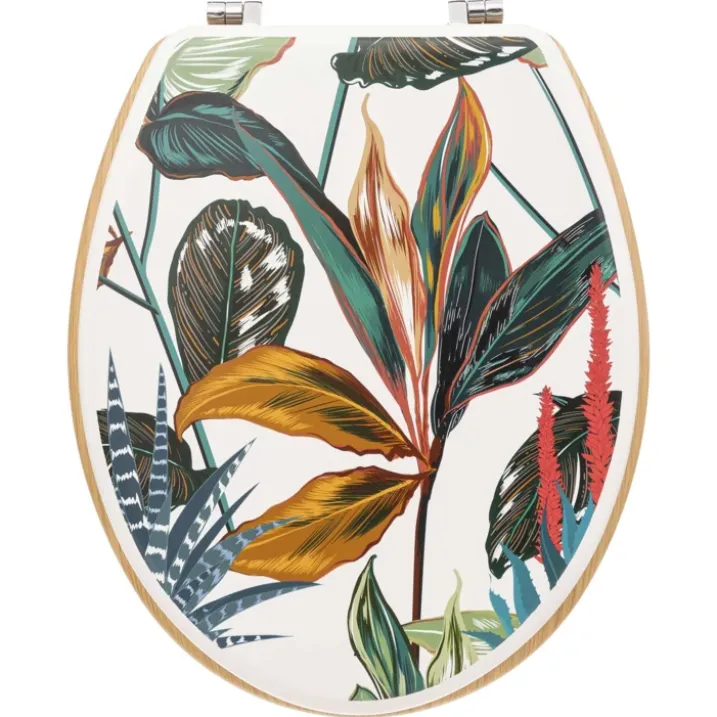 Abattant en bois imprimé exotique