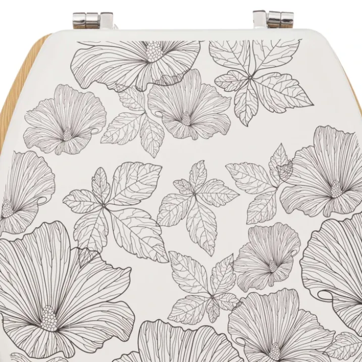 Abattant toilette esprit floral