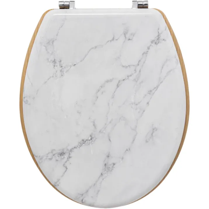 Abattant WC bois à effet marbre
