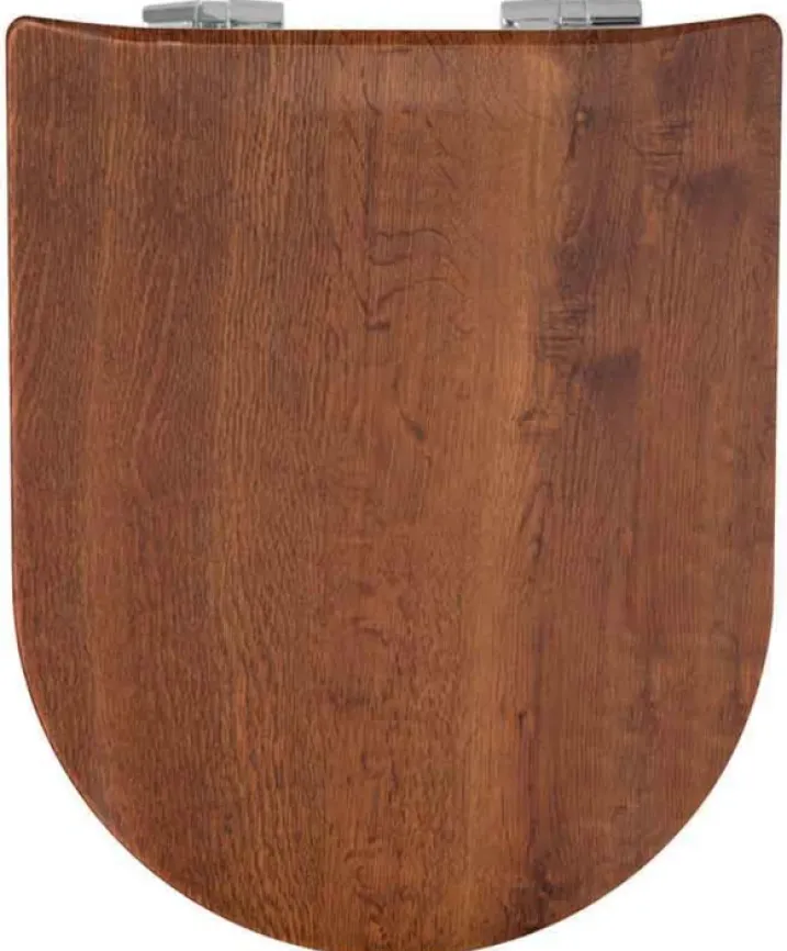 Abattant wood slim avec descente assistée esprit chêne rustique"