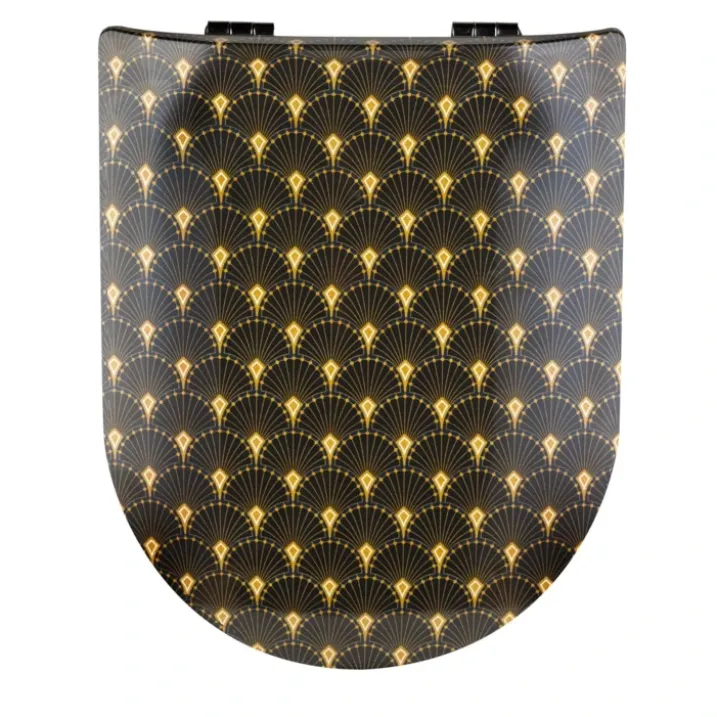 Abattant wood slim déclipsable art deco