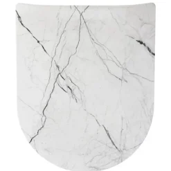 Abattant wood slim déclipsable effet marbre de Carrare