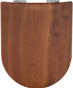 Abattant wood slim déclipsable en bois rustique
