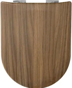 Abattant wood slim déclipsable en imitationbois de noyer