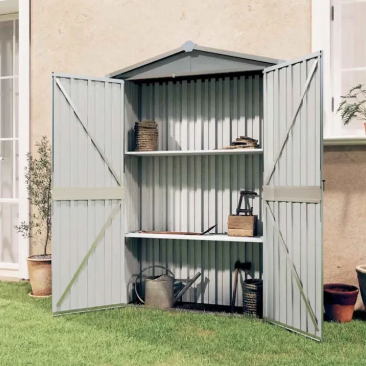 Abri de jardin compact en acier galvanisé