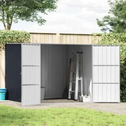 Abri de jardin en acier galvanisé avec double porte