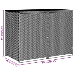 Abri pour poubelles double