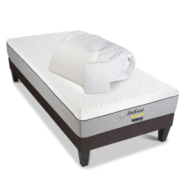 AMBOISE - Matelas mémoire de forme + sommier bois - ferme