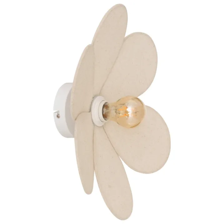 Applique murale forme fleur en lin