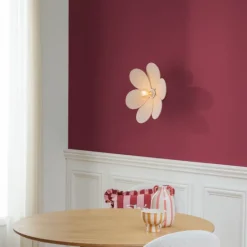 Applique murale forme fleur en lin