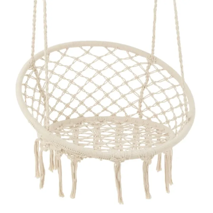 Balancelle suspendue en macramé bohème chic