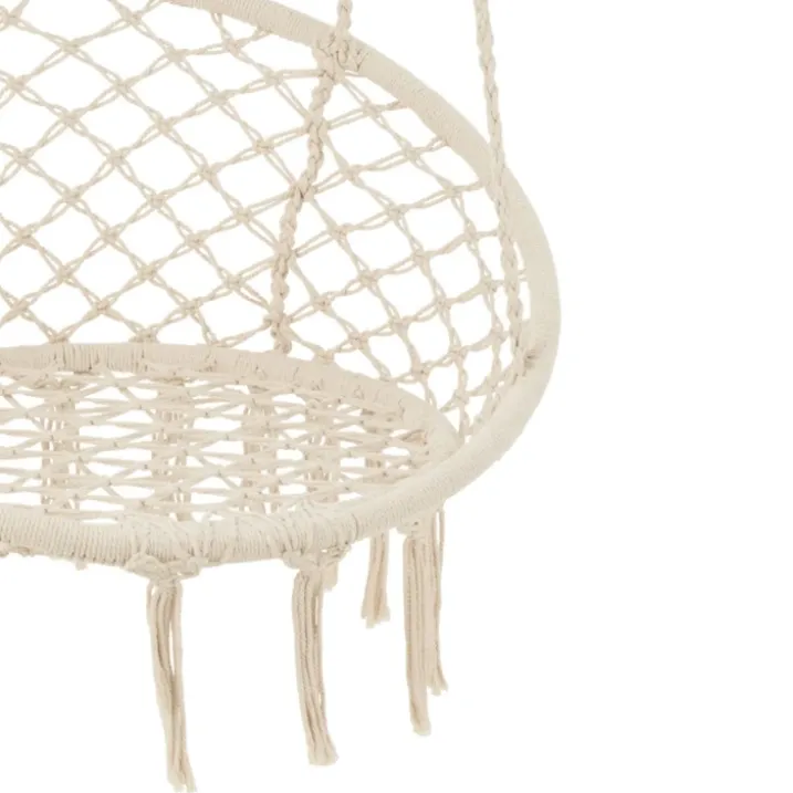 Balancelle suspendue en macramé bohème chic