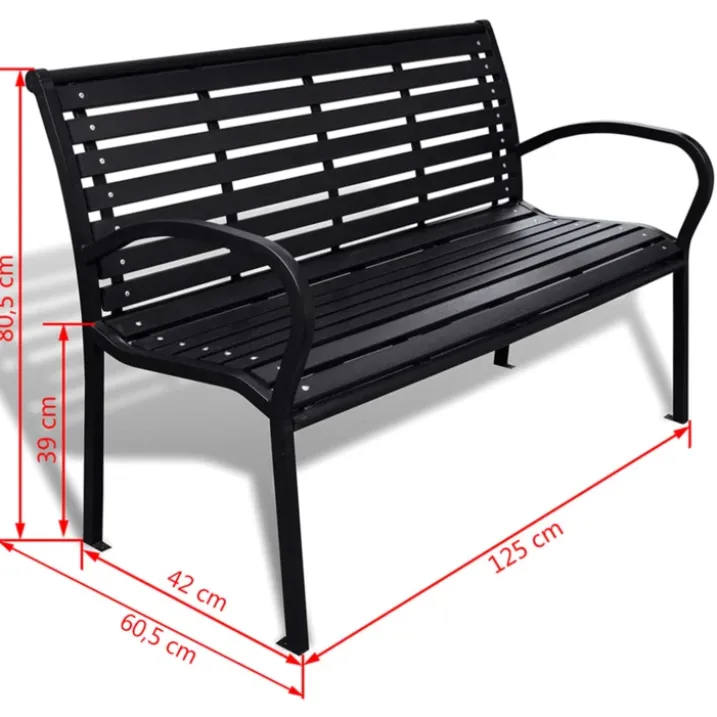 Banc de jardin au style industriel