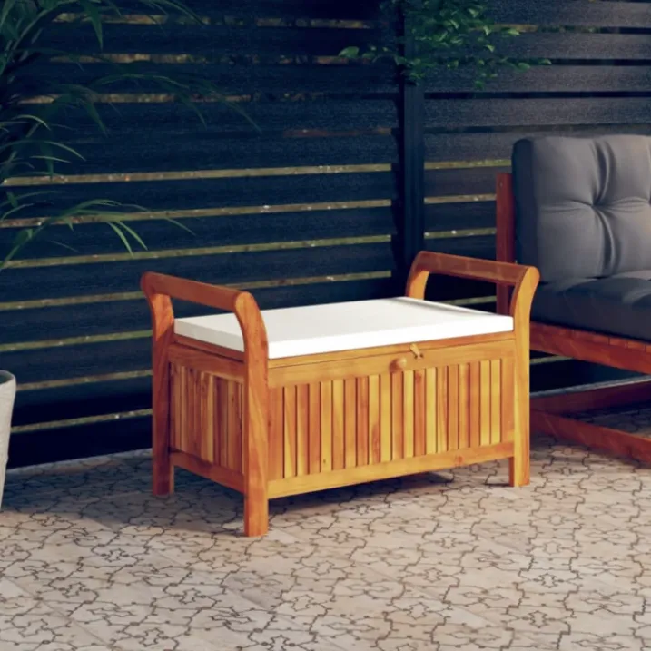 Banc de rangement extérieur en acacia