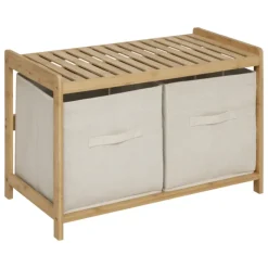 Banc en bambou avec rangements