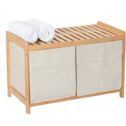 Banc en bambou avec rangements