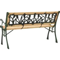 Banc en fonte verte et bois de sapin