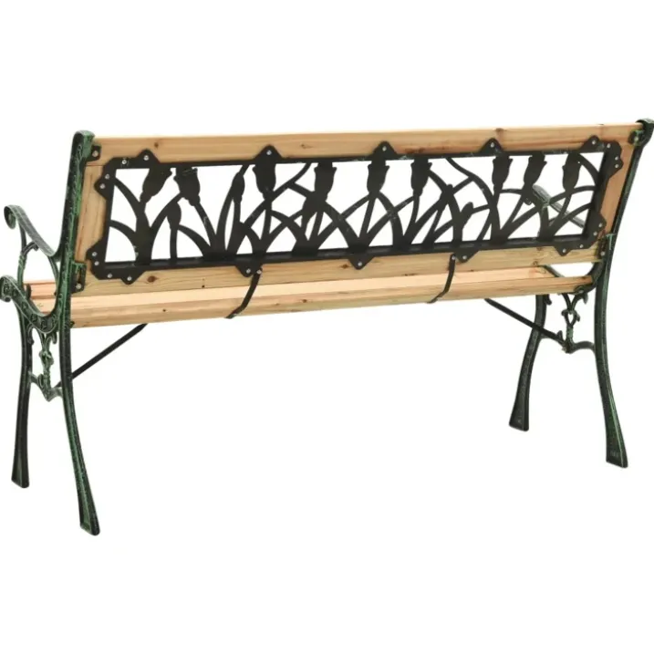 Banc en fonte verte et bois de sapin