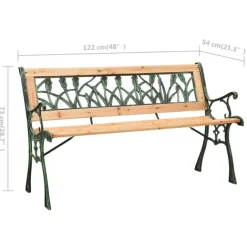 Banc en fonte verte et bois de sapin