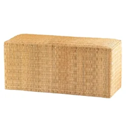 Banc en paille tressée fait main