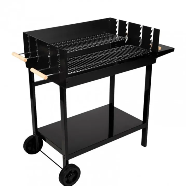 Barbecue à charbon de bois à double grilles