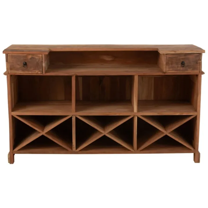 Bar en bois rangements multiples