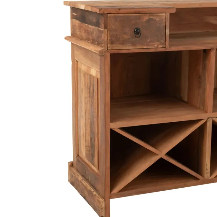 Bar en bois rangements multiples