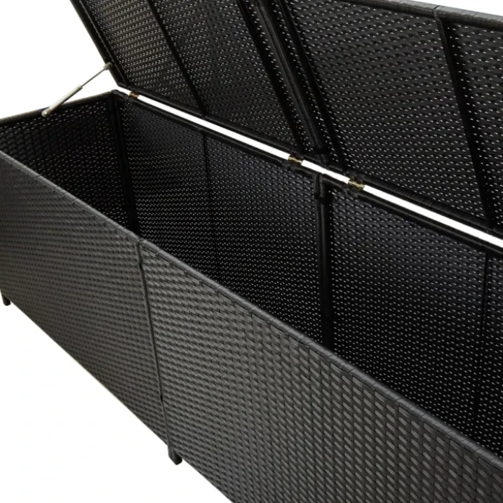 Boite de rangement de jardin en résine tressée