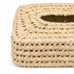 Boite à mouchoir feuilles de palmier ajourées