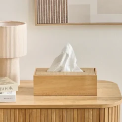 Boîte à mouchoirs en bois avec couvercle