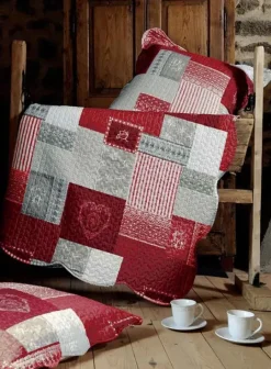 Boutis et Taies avec Imprimé Patchwork Romantique
