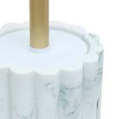 Brosse WC effet marbre avec manche doré