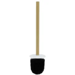 Brosse WC effet marbre avec manche doré