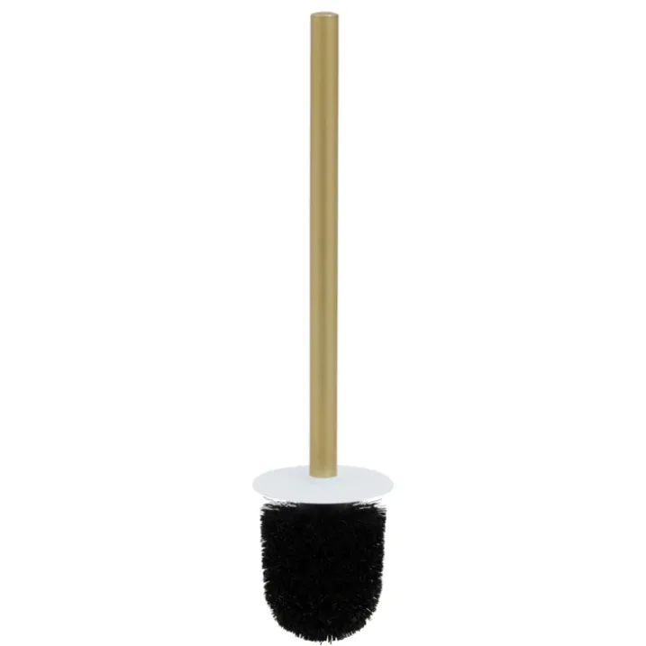Brosse WC effet marbre avec manche doré