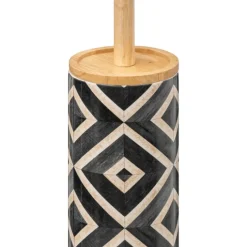 Brosse WC à motifs noirs