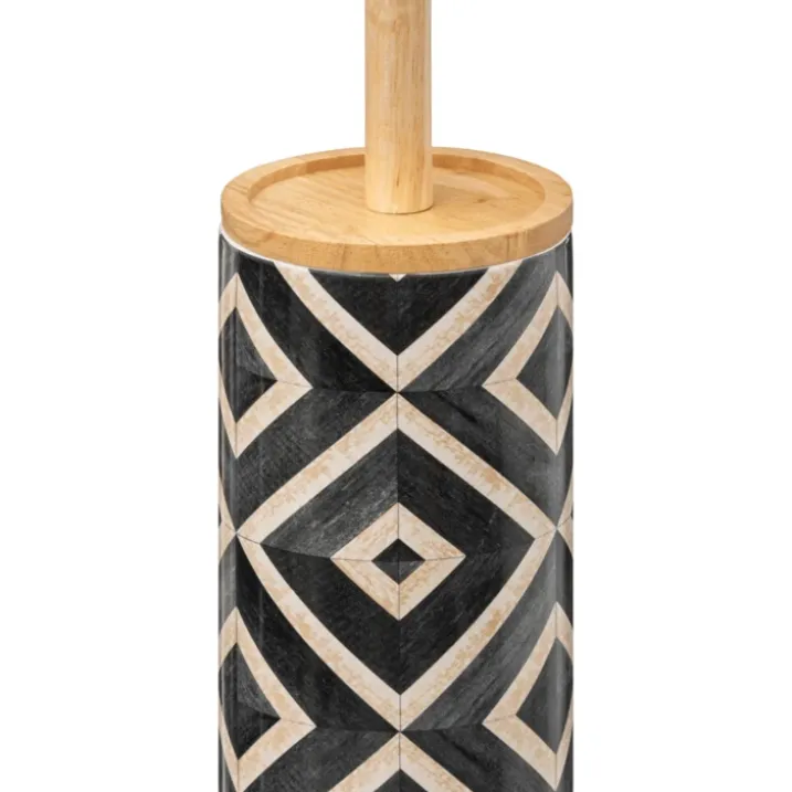 Brosse WC à motifs noirs