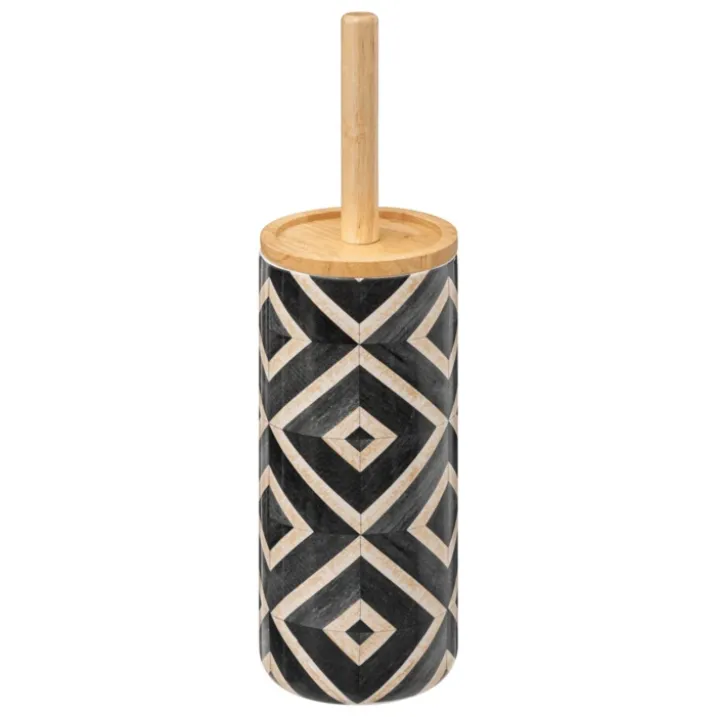 Brosse WC à motifs noirs