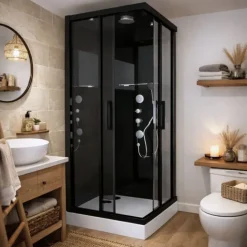 Cabine de Douche Black Mirror Carrée