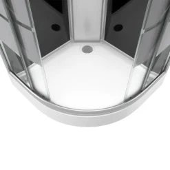 Cabine de douche 1/4 de cercle avec portes coulissantes