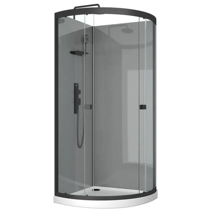 Cabine de douche 1/4 de cercle avec receveur