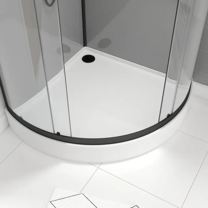Cabine de douche 1/4 de cercle avec receveur