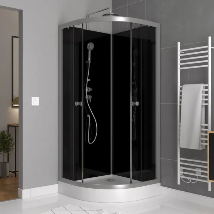 Cabine de douche 1/4 de cercle minimaliste design contemporain