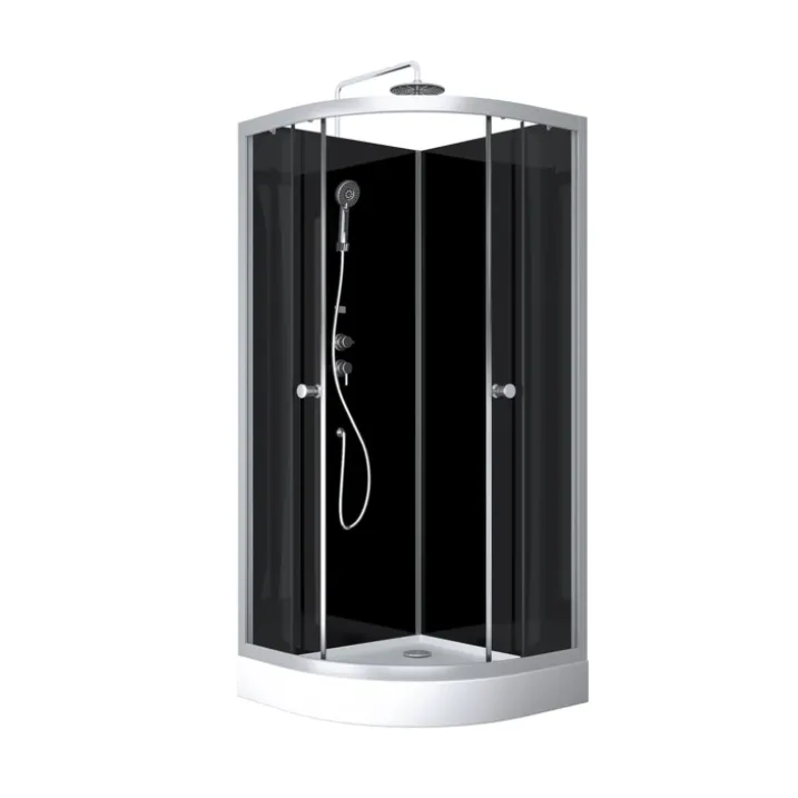 Cabine de douche 1/4 de cercle minimaliste design contemporain