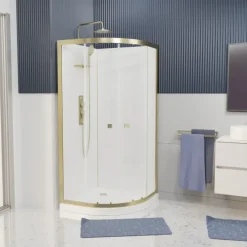 Cabine de douche design doré en aluminium