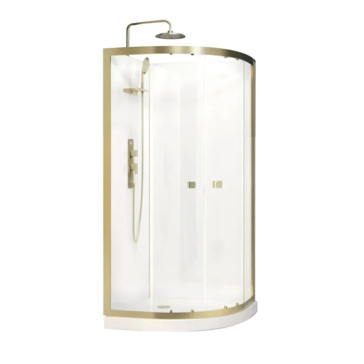 Cabine de douche design doré en aluminium